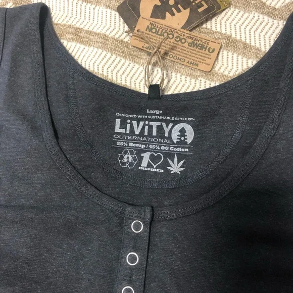 LiViTY Dark Gray (Black) Sleeveless Tee Shirt Dress - Picture 9 of 10